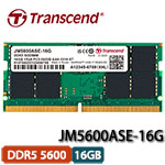 Transcend創見 JetRam 16GB DDR5 5600 262pin SO-DIMM JM5600ASE-16G