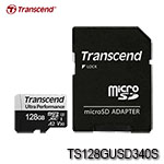 Transcend創見 340S Micro SD RAM Card 128GB (T-Flash) SDXC Class10 UHS-I U3 V30 A2(160MB/s)(4K.Switch用) TS128GUSD340S
