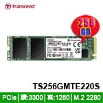 Transcend創見 256GB TS256GMTE220S MTE220S系列 M.2 2280 PCIe SSD固態硬碟(3D NAND)(五年保固)