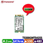 Transcend創見 500GB TS500GMTS425S MTS425S系列 M.2 2242 短版 SATA SSD固態硬碟 (SLC) (三年保固)