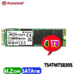 Transcend創見 4TB TS4TMTS830S MTS830S系列 M.2 2280 SATA SSD固態硬碟(3D NAND) (五年保固)