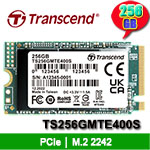 Transcend創見 256GB TS256GMTE400S MTE400S系列 M.2 2242 PCIe NVMe SSD固態硬碟 (TLC) (五年保固)