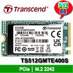 Transcend創見 512GB TS512GMTE400S MTE400S系列 M.2 2242 PCIe NVMe SSD固態硬碟 (TLC) (五年保固)(05/06缺貨中尚無交期)