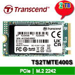 Transcend創見 2TB TS2TMTE400S MTE400S系列 M.2 2242 PCIe NVMe SSD固態硬碟 (TLC) (五年保固)
