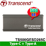 Transcend創見 500GB TS500GESD265C ESD265C系列 Type-C 外接式SSD固態硬碟 (五年保固)