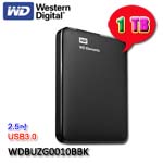Western Digital威騰 1TB WDBUZG0010BBK-WESN Elements 2.5吋外接式硬碟機(二年保固)