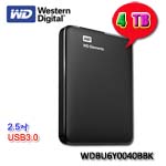 Western Digital威騰 4TB WDBU6Y0040BBK-WESN Elements 2.5吋外接式硬碟機(二年保固)