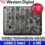 Western Digital威騰 4TB WDBZ7D0040BGN 迷彩版 黑標 P10 Game Drive 2.5吋電競外接式硬碟(三年保固) (客訂)