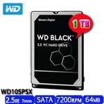 Western Digital威騰 1TB WD10SPSX 黑標 SATA硬碟 7mm(五年保固)