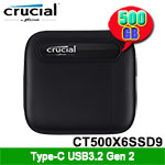 Micron美光 Crucial 500GB CT500X6SSD9 X6 外接式SSD硬碟機(三年保固)