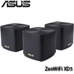 ASUS華碩 ZenWiFi XD5 黑色 三入組 AX3000 WiFi 6 Mesh 雙頻全屋網狀無線路由器 分享器 (促銷價至 05/15 止)