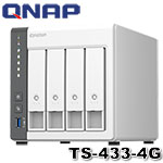 QNAP威聯通科技 TS-433-4G 4-Bay 網路儲存伺服器(不含HD)