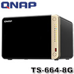 QNAP威聯通科技 TS-664-8G 6-Bay 網路儲存伺服器(不含HD)