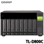 QNAP威聯通科技 TL-D800C 8-Bay 桌上型 USB3.2 Gen 2 Type-C 大容量 JBOD儲存擴充設備(不含HD)