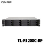 QNAP威聯通科技 TL-R1200C-RP 12-Bay 機架式雙電源 USB3.2 Gen 2 Type-C 大容量 JBOD儲存擴充設備(不含HD及滑軌)