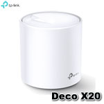 TP-Link Deco X20(1-pack) AX1800 WiFi 6(802.11ax) 完整家庭Mesh Wi-Fi網狀路由器系統