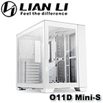 Lian-Li聯力 O11D Mini-S 純白 O11 Dynamic MINI 強化玻璃雙透側 ATX玻璃透側機殼