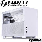 Lian-Li聯力 Q58W4 白色 鋼化玻璃雙透側 ITX電腦機殼
