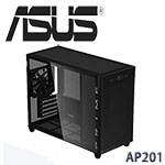 ASUS華碩 Prime AP201 Tempered Glass 黑色 鋼化玻璃透側 Micro-ATX機殼(特價，售完調漲)
