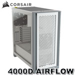 Corsair海盜船 4000D AIRFLOW 白色 鋼化玻璃透側 中塔機殼(CC-9011201)