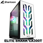 Sharkoon旋剛 ELITE SHARK CA300T wh 白色 鋼化玻璃雙透側 USB Type C機殼
