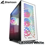 Sharkoon旋剛 ELITE SHARK CA300H White 白色 鋼化玻璃雙透側 機殼