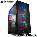 Sharkoon旋剛 ELITE SHARK CA300H Black 黑色 鋼化玻璃雙透側 機殼