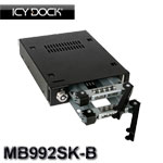 ICYDOCK MB992SK-B 雙層2.5吋SATA硬碟抽取盒 黑色