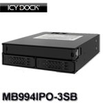 ICYDOCK MB994IPO-3SB/黑色  2.5吋*2+薄型光碟機空間模組