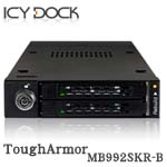 ICYDOCK ToughArmor MB992SKR-B SATA Raid 硬碟轉接盒 黑色