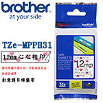 BROTHER 12mm TZe-MPPH31 心心相印 創意護貝系列 標籤機色帶