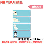 NIIMBOT精臣 40x12mm 極地動物 花色循環系列 標籤機貼紙 (適用:D110/D11S/D101/H1S/D61)