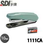 SDI 手牌 1111CA 綠 10號 樂活輕鬆型 訂書機 附針 (1111B送1盒10號訂書針)