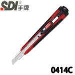 SDI 手牌 0414C 紅色 雙色防滑 小美工刀